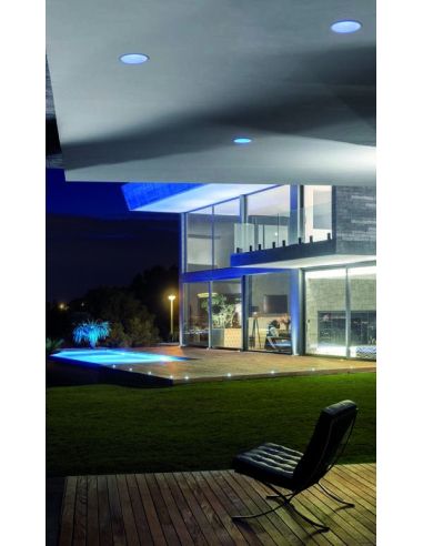Downlight LED Lex Eco Blue 3 24w redondo blanco Empotrable luz azul apagado de diseño moderno | LeonLeds