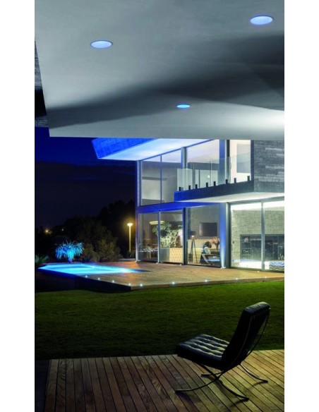 Downlight LED Lex Eco Blue 3 24w redondo blanco Empotrable luz azul apagado de diseño moderno | LeonLeds