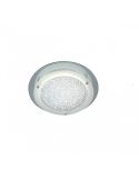 Luz de teto LED Crystal Mirror redonda cromada 12W 28cm 4000K