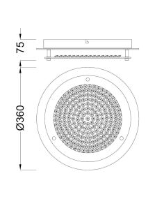 Plafonnier LED Crystal Mirror chromé 18W 4000K 36cm 2