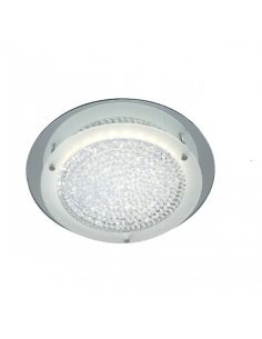 Plafon LED Cristal Espelho Cromado 18W 4000K 36cm