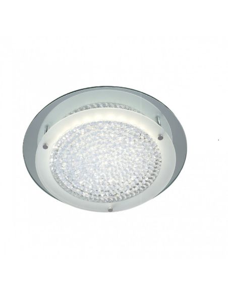 Plafon LED Cristal Espelho Cromado 18W 4000K 36cm