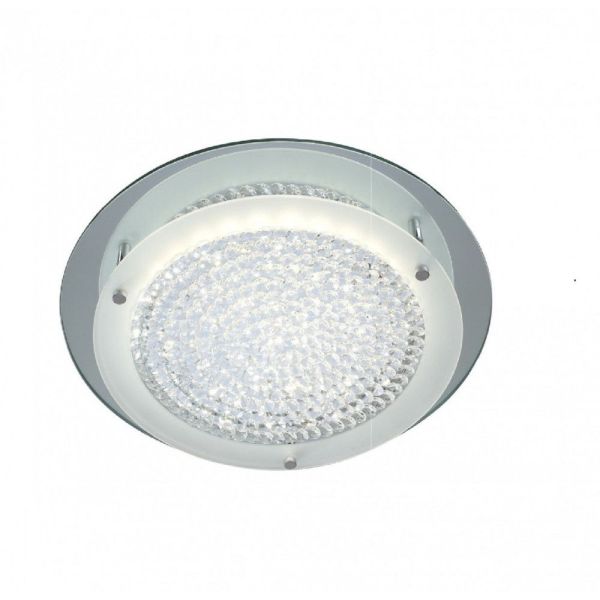 Plafon LED Cristal Espelho Cromado 18W 4000K 36cm