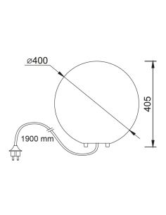 Lámpara de suelo o Sobremesa Bola mediana Avoriaz blanca 1xE27 IP65 2