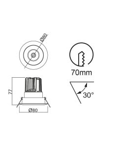 Encastré LED Formentera 7W... 2