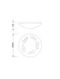 Plafón redondo Zero blanco 5xE27 50cm Ø medidas