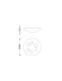 Plafón Zero 3LXE27 blanco 34,5cm Ø