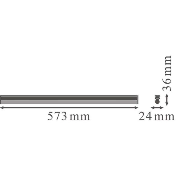 Medidas Regleta LED T5 Compacta 10W de 60CM de Ledvance 4058075106277 | LeonLeds Iluminación