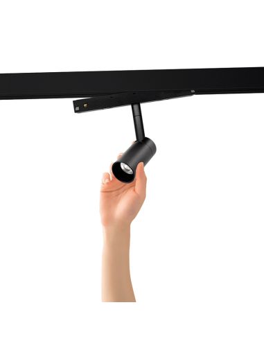 Refletor LED de pista magnética Magneto preto 7W ou 20W 4000K