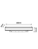 Foco lineal difusor LED carril magnético negro Magneto 8W 4000k