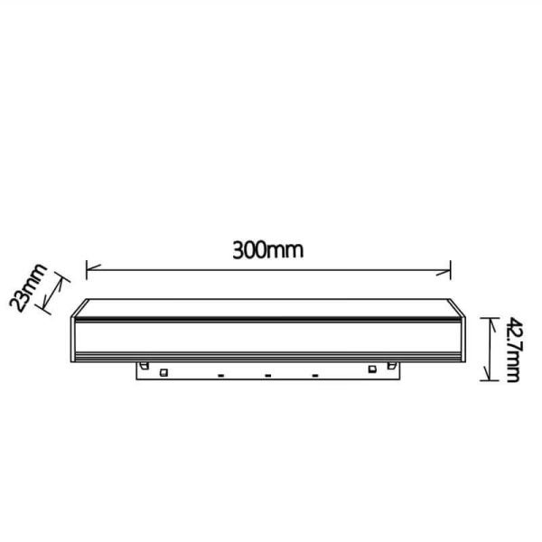 Foco lineal difusor LED carril magnético negro Magneto 8W 4000k