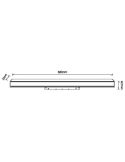Foco lineal difusor LED carril magnético negro Magneto 16W 4000k
