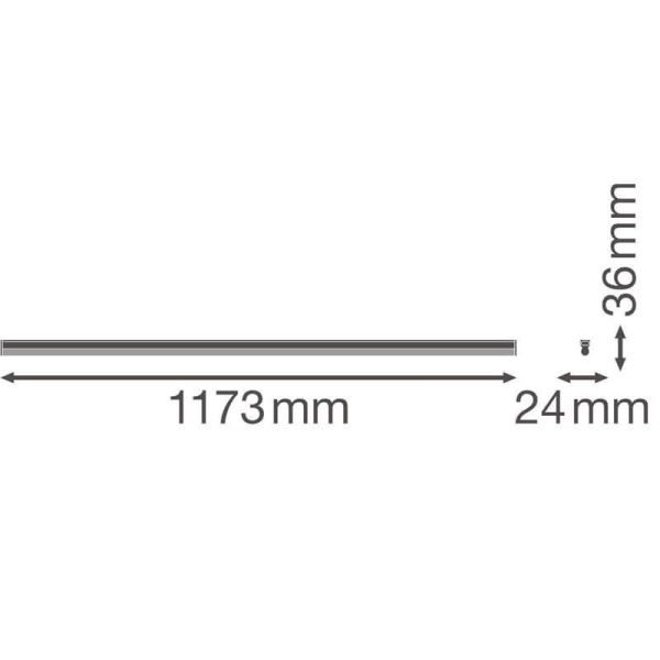 Medidas Regleta LED T5 Compacta 20W de 120CM LedVance 4058075106314 | LeonLeds