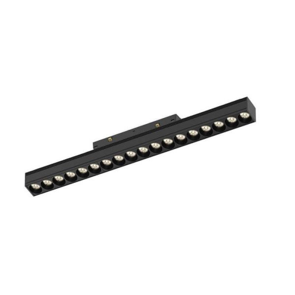 Spot linear COB LED trilho magnético preto Magneto 4000K 18w