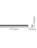 Dimensiones Regleta LED T5 Compacta 8W de 60CM con Interruptor Ledvance 4058075106116 | LeonLeds