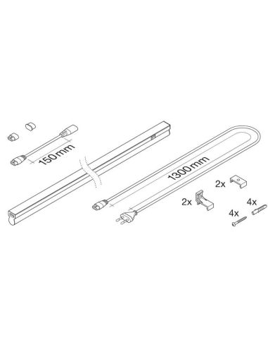 Acessórios Fita LED T5 Compacta 60CM 8W com Interruptor Ledvance