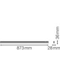 Dimensiones Regleta LED T5 Compacta 12W de 90CM con Interruptor Ledvance | LeonLeds