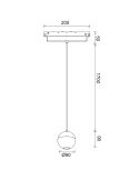Foco colgante LED carril magnético Bola Magneto 10W y 7W Negro y Negro/Oro 110º de ángulo de apertura 4000K