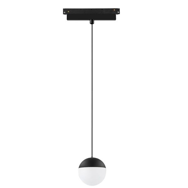 Refletor suspenso LED com trilho magnético Ball Magneto 10W e 7W Preto e Preto/Dourado 110º ângulo de abertura 4000K