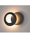 Aplique LED TORONTO redondo 3000K  negro 10W O 15W