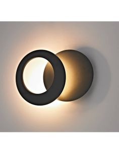 Aplique LED TORONTO redondo 3000K  negro 10W O 15W