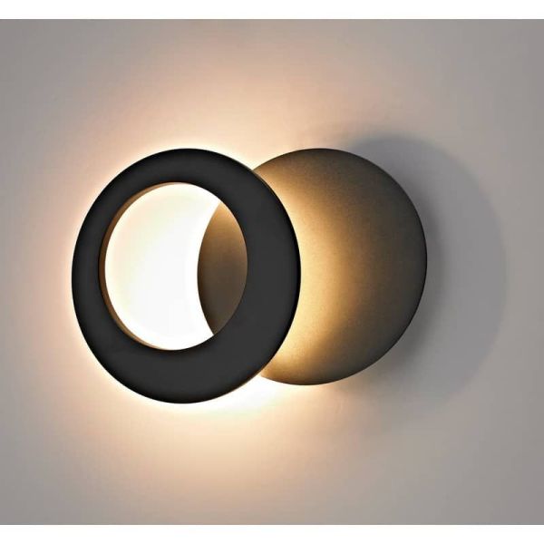 Aplique LED TORONTO redondo 3000K  negro 10W O 15W