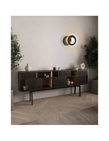 Aplique LED TORONTO redondo 3000K blanco o negro 10W O 15W ambiente