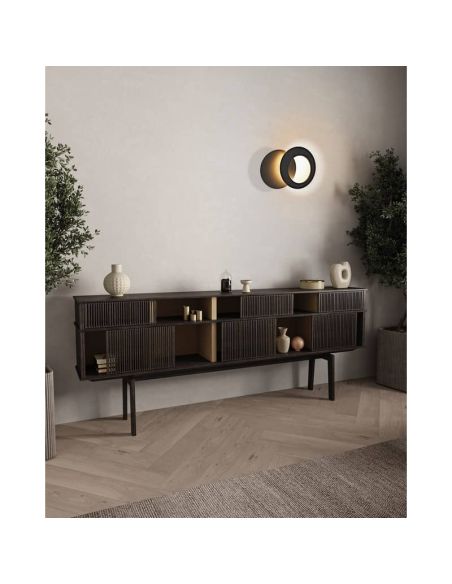 Aplique redondo LED TORONTO 3000K branco ou preto 10W OU 15W ambiente