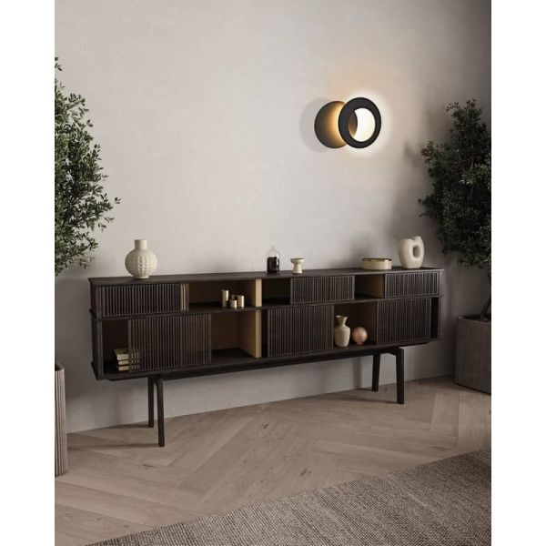 Aplique redondo LED TORONTO 3000K branco ou preto 10W OU 15W ambiente