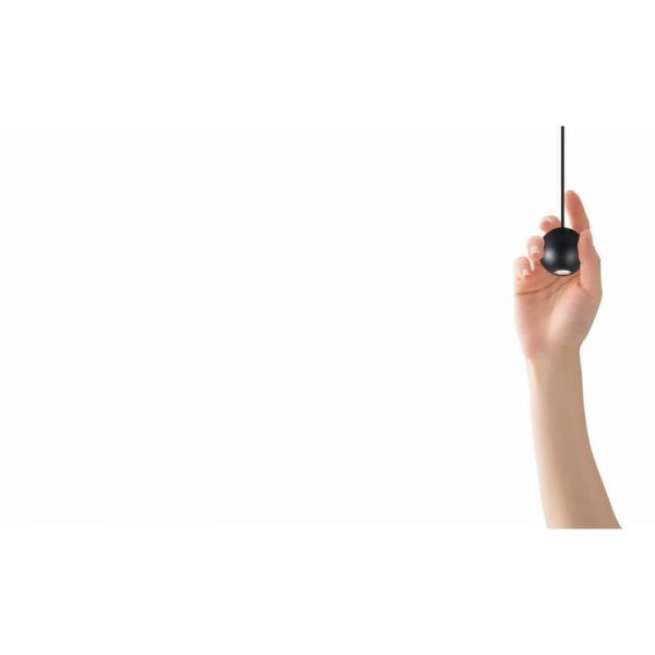 Luminária pendente bola GRUISSAN 5W 3000K tamanho preto ou branco