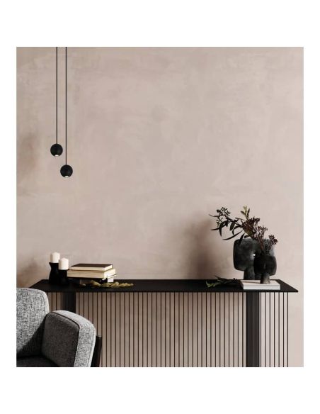 Suspension boule GRUISSAN 5W 3000K noire ou blanc ambiant