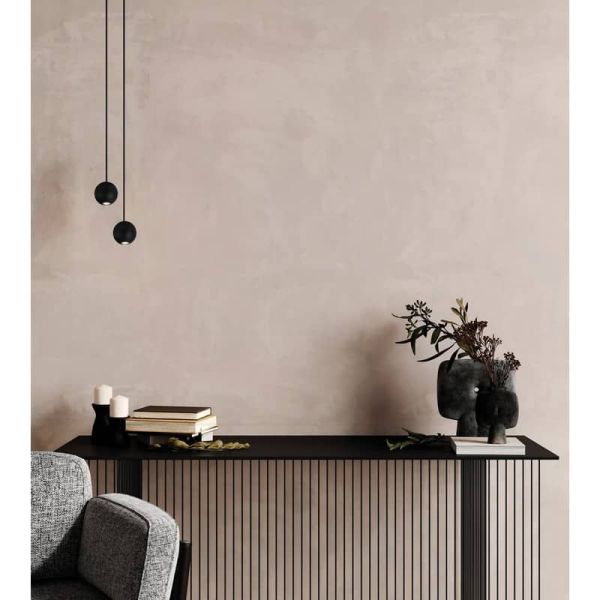 Suspension boule GRUISSAN 5W 3000K noire ou blanc ambiant