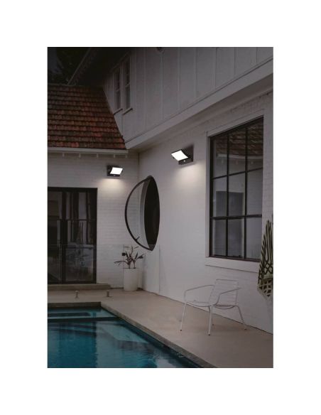 Aplique LED exterior COOPER giro arriba a abajo 350º ↕️ 20W 3000K blanco/negro con/sin sensor
