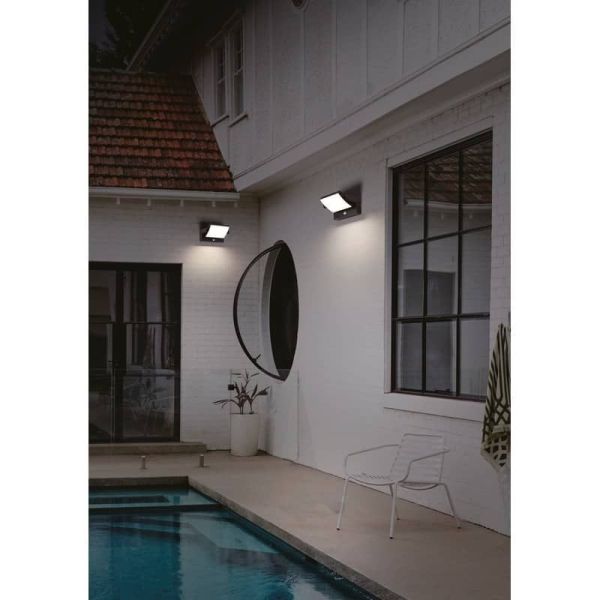 Aplique LED exterior COOPER giro arriba a abajo 350º ↕️ 20W 3000K blanco/negro con/sin sensor