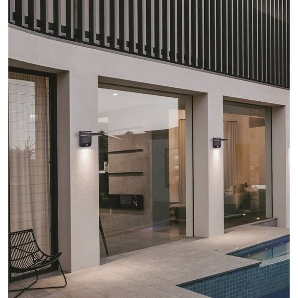 Applique d'extérieur LED COOPER, rotation de gauche à droite 350º ↔️ 20W 3000K blanc/noir avec/sans capteur