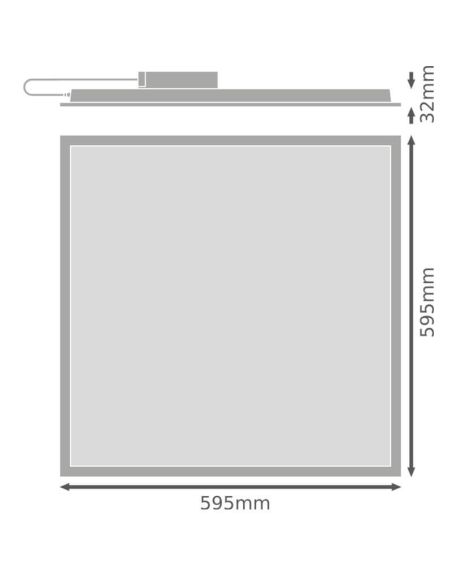 Panel LED para techo desmontable 60X60CM UGR-19 Ledvance 600 Eco Class Gen 2 3.600Lm LedVance | LeonLeds