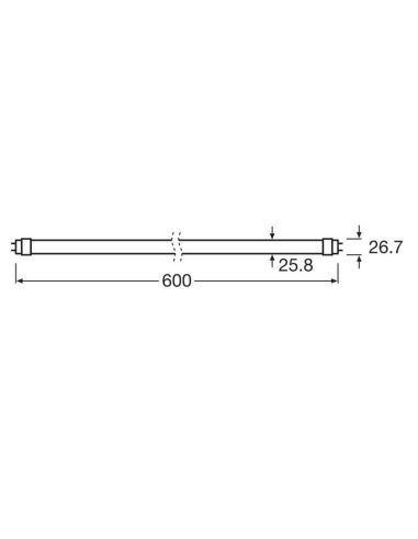 T8 LED-Röhre 6,6W von 60CM G13 800Lm...