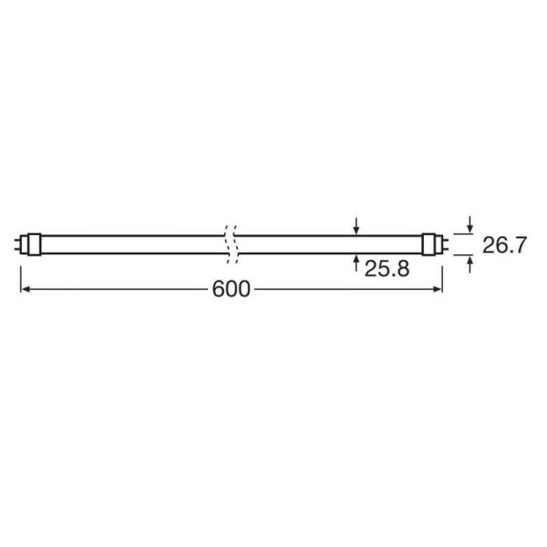 T8 LED-Röhre 6,6W von 60CM G13 800Lm...