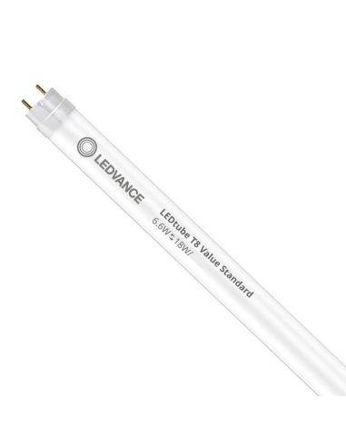 Tubo T8 LED 6,6W de 60CM G13 800Lm para ECC o Directo a red 220V LEDTube Value Class T8 EM - Reemplazo 18W | LeonLeds