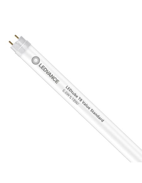Tubo T8 LED 6,6W de 60CM G13 800Lm para ECC o Directo a red 220V LEDTube Value Class T8 EM - Reemplazo 18W | LeonLeds