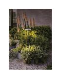 Baliza LED para exterior AKITA negra H.60 o H.80 12W 3000K con 2 opciones incluidas, Punta para clavar en tierra o Base ambiente