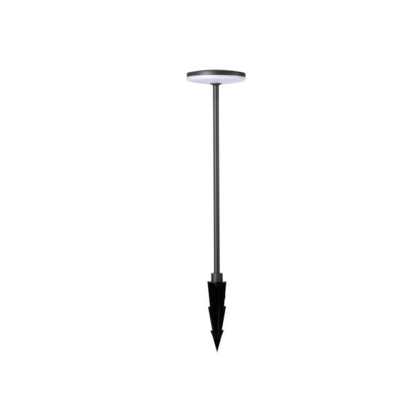 Baliza LED para exterior AKITA negra H.6012W 3000K con 2 opciones incluidas, Punta para clavar en tierra o Base
