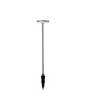 Farol LED exterior AKITA preto H.60 ou H.80 12W 3000K com 2 opções incluídas, ponta para pregar no solo ou base