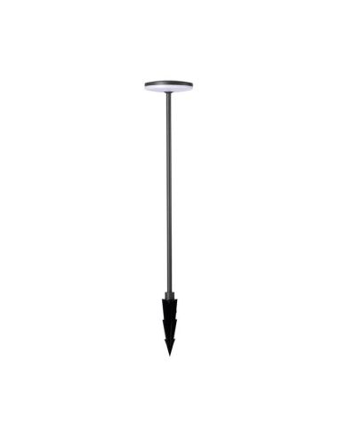 Baliza LED para exterior AKITA negra H.80 12W 3000K con 2 opciones incluidas, Punta para clavar en tierra o Base