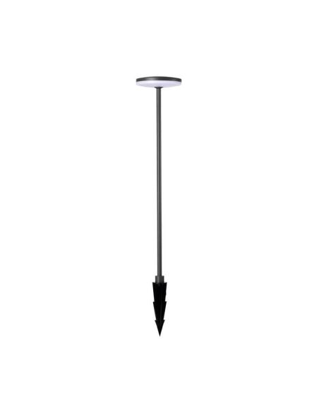 Farol LED exterior AKITA preto H.60 ou H.80 12W 3000K com 2 opções incluídas, ponta para pregar no solo ou base