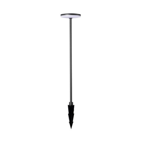 Balise d'extérieur LED noire AKITA H.60 ou H.80 12W 3000K avec 2 options incluses, Embout à clouer dans le sol ou Socle