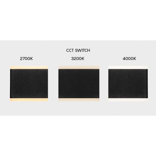Aplique LED de pared NELSON negro/blanco 16W/24W 2700K-3200K-4000K