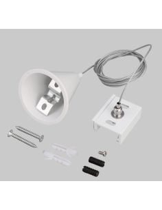 Kit de suspensão de trilho 2m Trilhos Trifásicos Eco preto ou branco