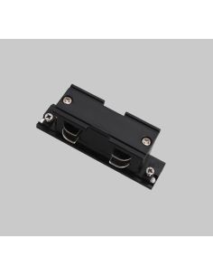 Conector intermedio recto negro Carriles trifásicos Eco