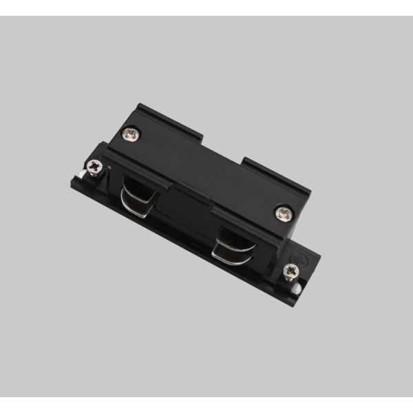 Conector intermedio recto negro Carriles trifásicos Eco